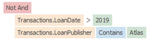 Not And filter example