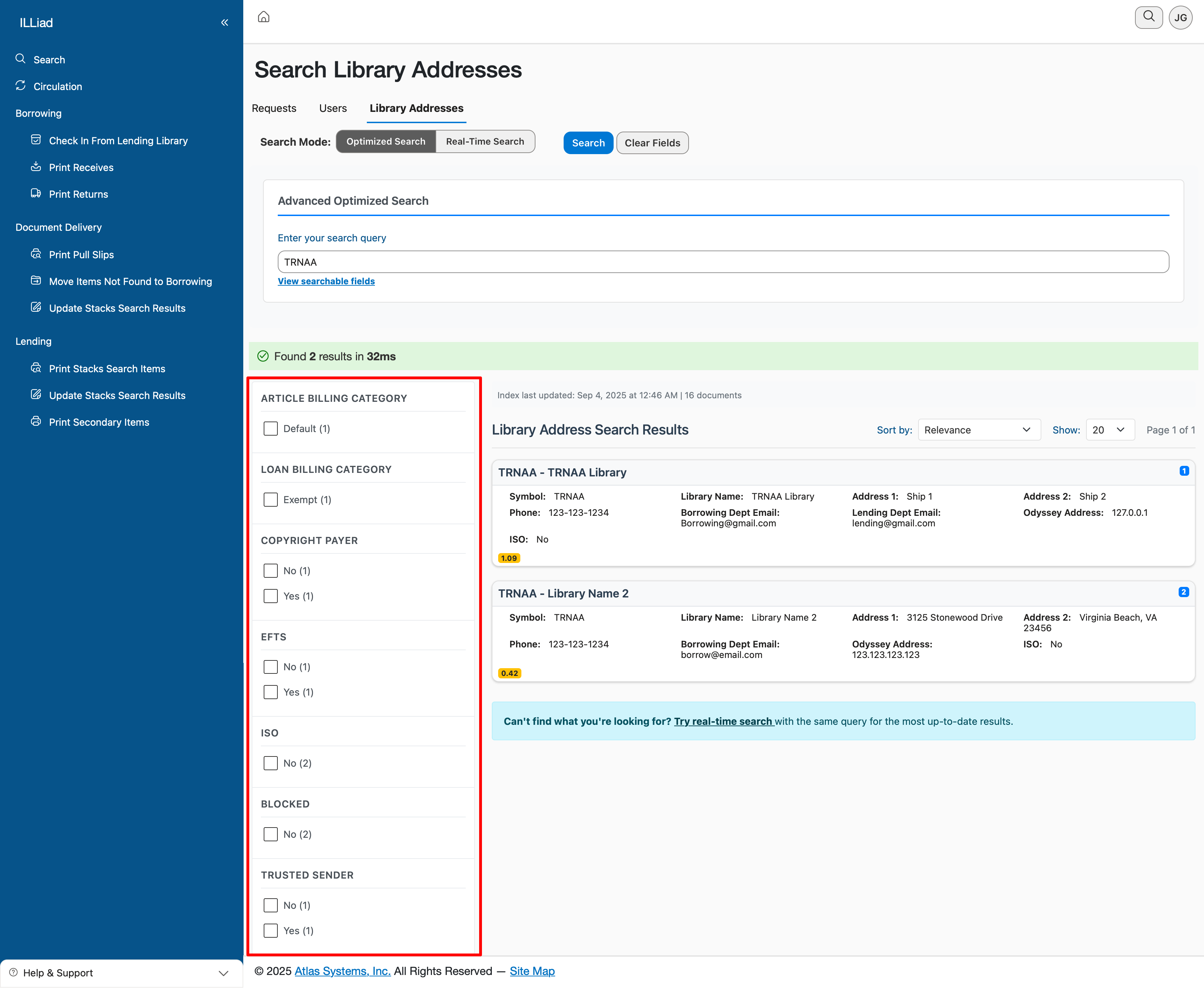 Lender Search Filters