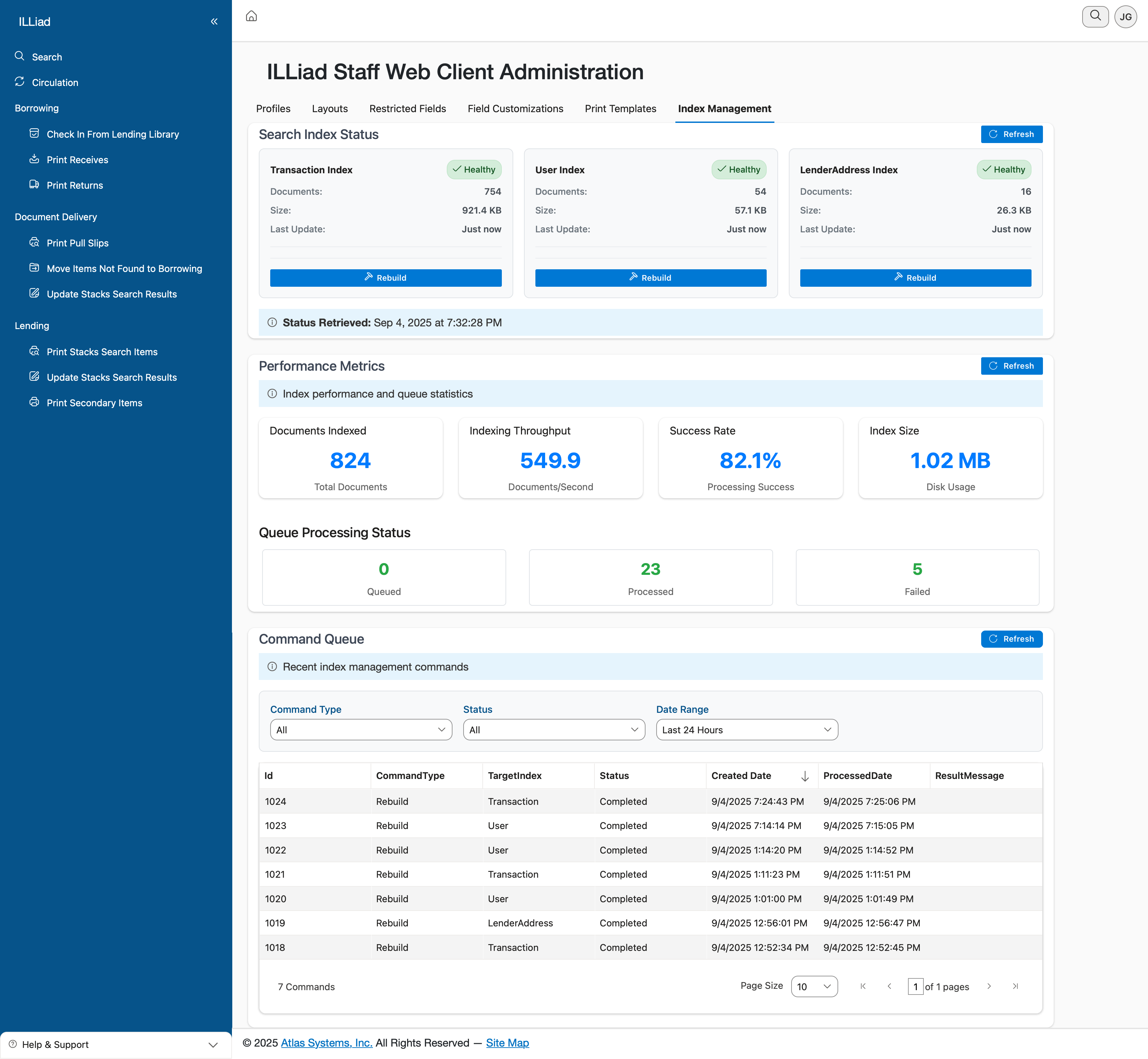 Staff Web Client Administration