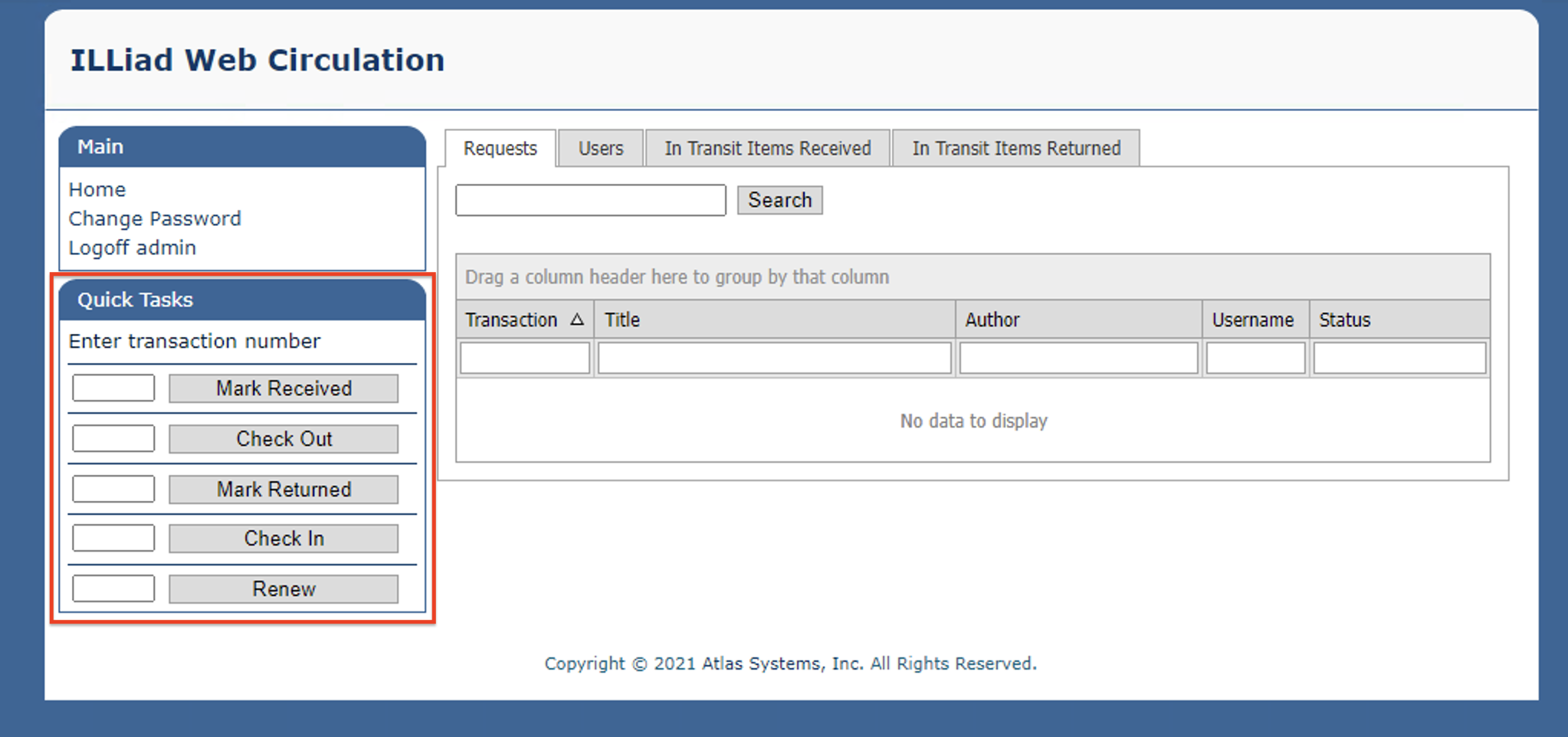 WebCirc Screenshot 2