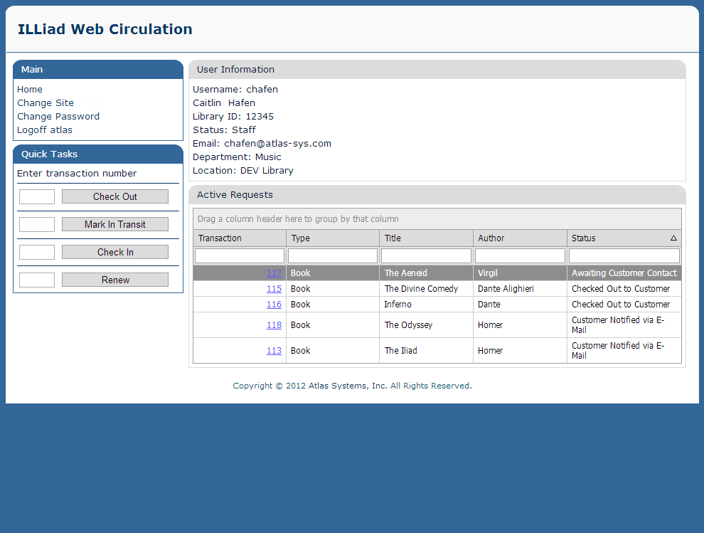 WebCirc Search Users
