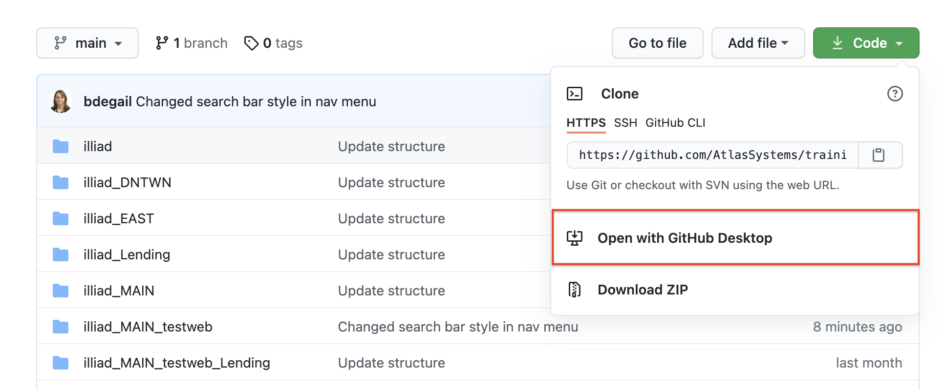 Open with GitHub Desktop